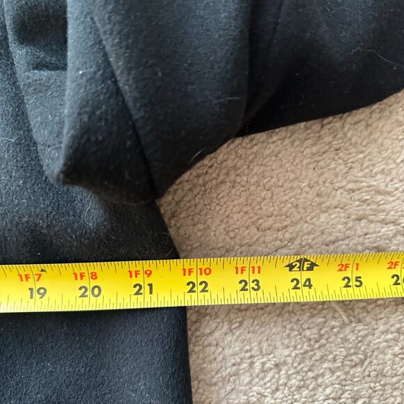 Harve Benard Coat Womens 14P Wool Cashmere Blend Black Button Close Pockets - Picture 11 of 11